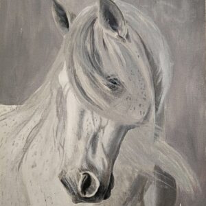 print | cavalo branco